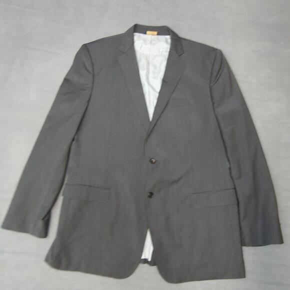 Men’s Brooks Brothers Explorer Madison Fit Wool Blazer Sport Coat Gray Size 46L - Picture 1 of 9